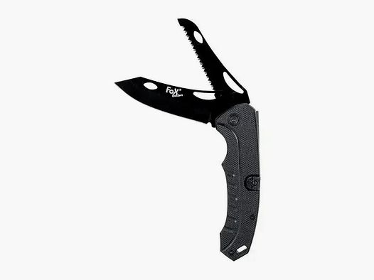 Couteau pliant Fox Outdoor 2 en 1 noir