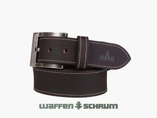 Foresta Gürtel Büffelleder mit Steppnaht Braun