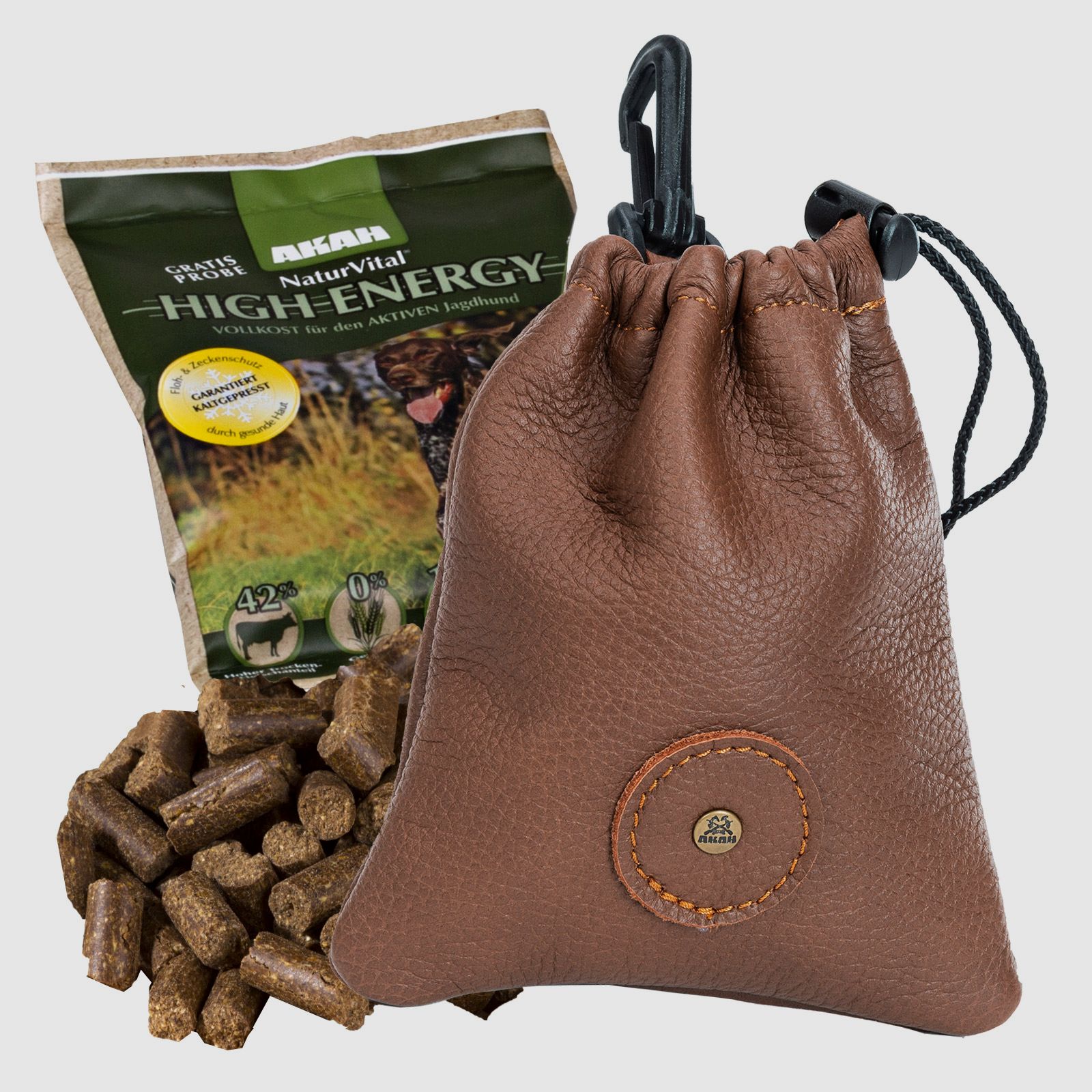 AKAH Leckerli Beutel aus Elchleder