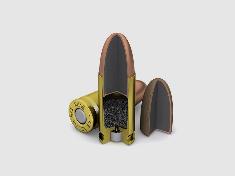 Munición Ammotec AG FMJ SX 8,0g/124gr 9mm Para