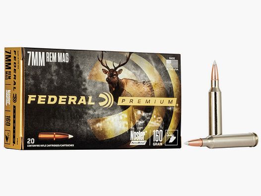 Federal Premium Nosler AccuBond 7mm Rem. Mag. 160GR 20 Patronen