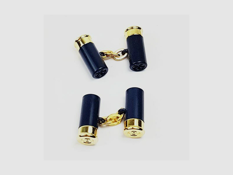Lovergreen Manschettenknöpfe Motiv Manschettenknöpfe Schrotpatrone maritim 75% Nylon 25% Gold