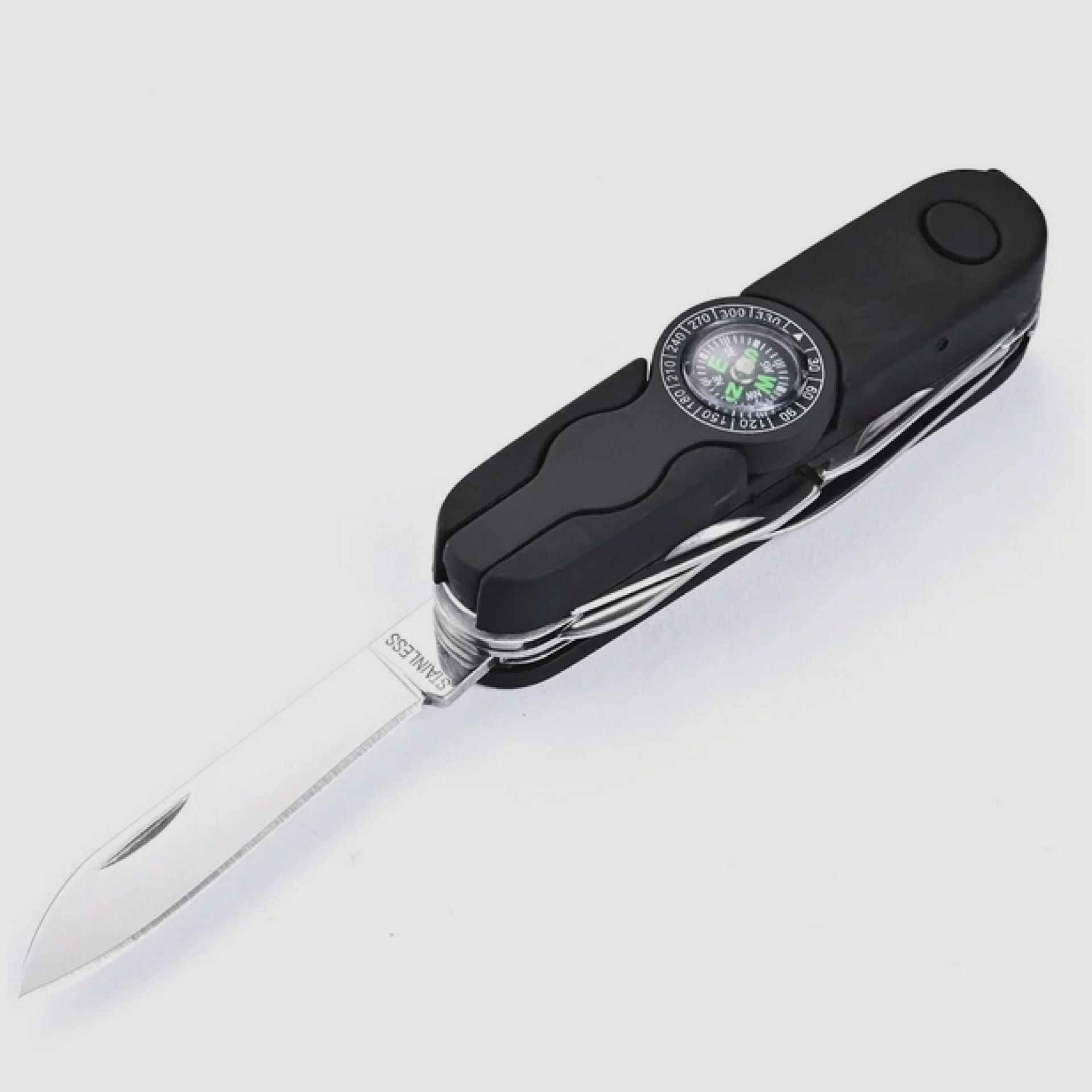 Azymut Izeron Taschenmesser – 13 Werkzeuge + Etui, 90 mm, schwarz (HK20017-8BL), Bild 7 von 10