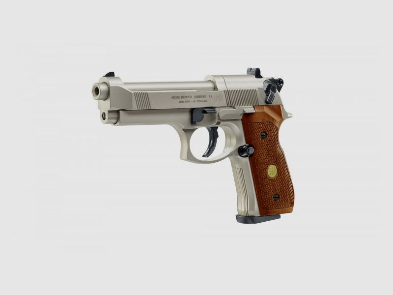 Beretta 92 FS, Nikkel / Hout, afbeelding 2 van 3