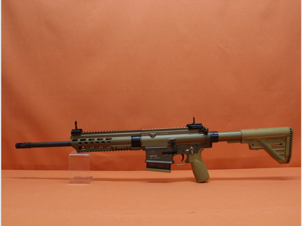 Heckler&Koch Ha. Geweer .308Win Heckler&Koch/H&K MR308 A3 16,5" loop RAL8000 HKey, Gas-piston-systeem HK417/G28