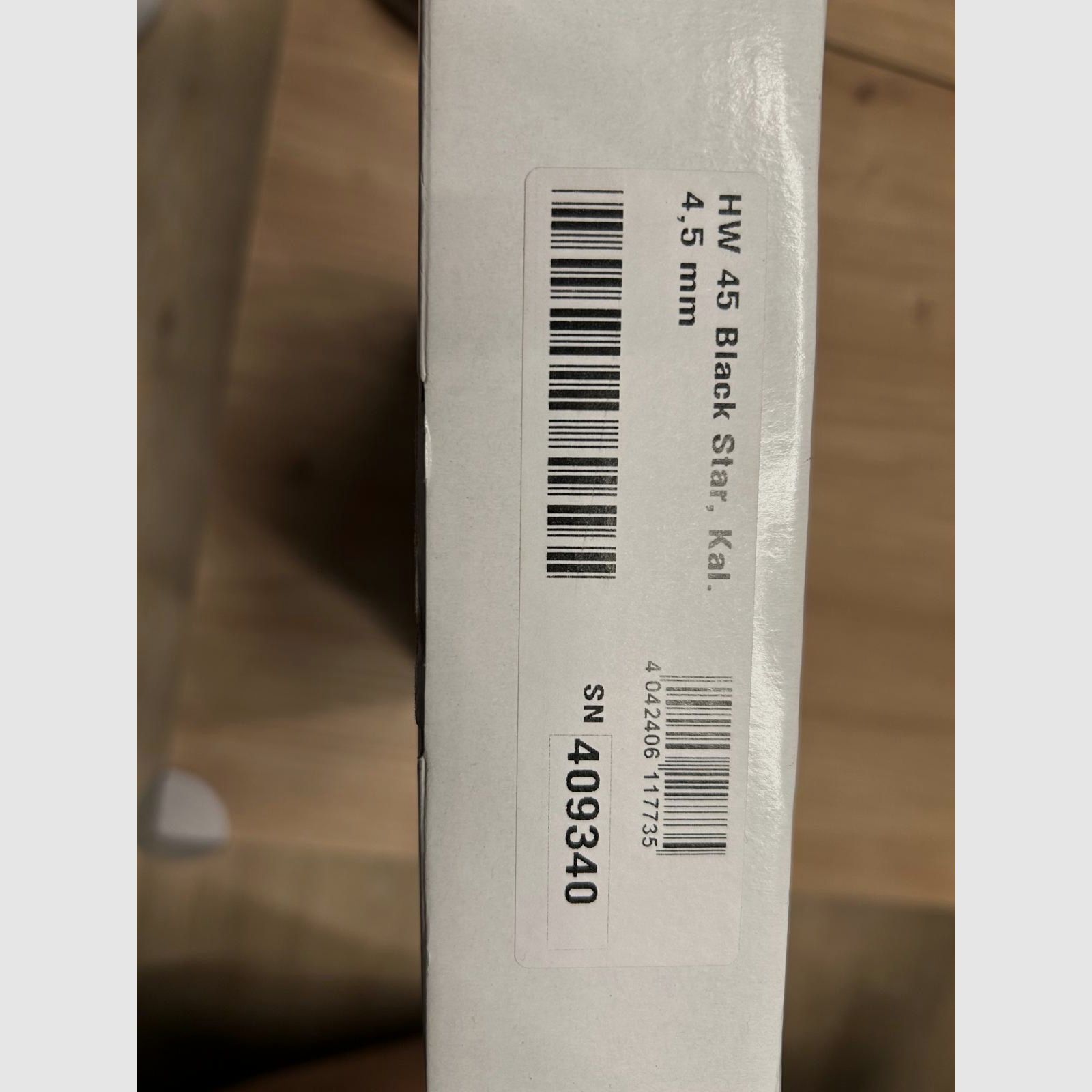 Incense HW 45 Black Star, 4.5 mm, F-mark, very good condition