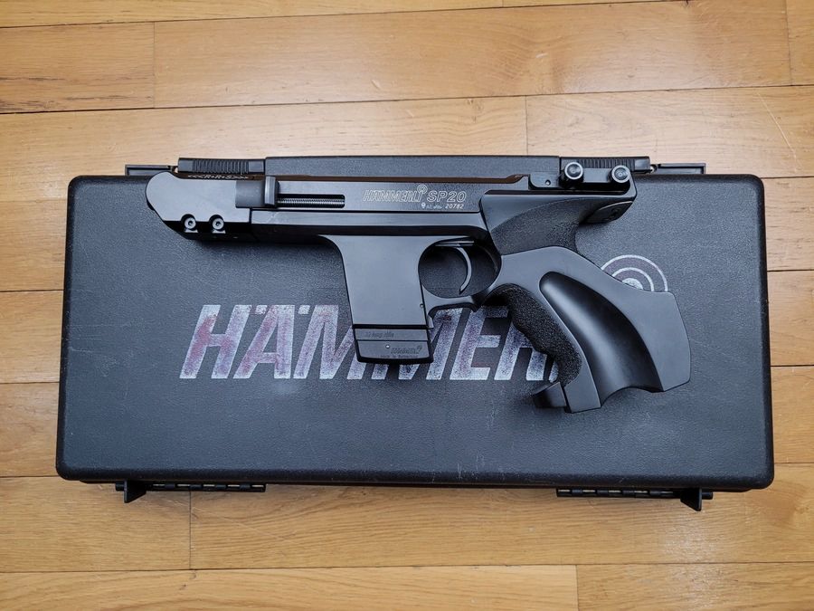 Precisie-/wedstrijdpistool Hämmerli SP 20 RRS-versie – 2 magazijnen 10 schoten – Originele koffer – Zwitserse kwaliteitsfabricage – In nieuwstaat!, afbeelding 1 van 19