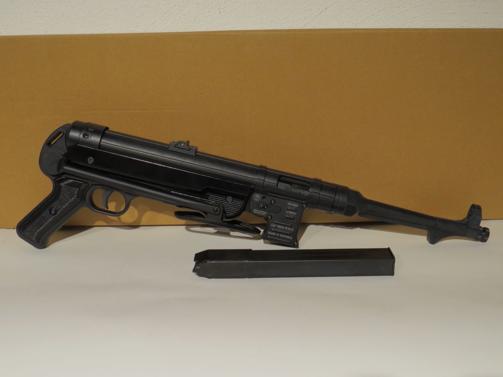 GSG (Schmeisser) MP40 - Czarny - 9mm P.A.K. - Gaz sygnałowy -