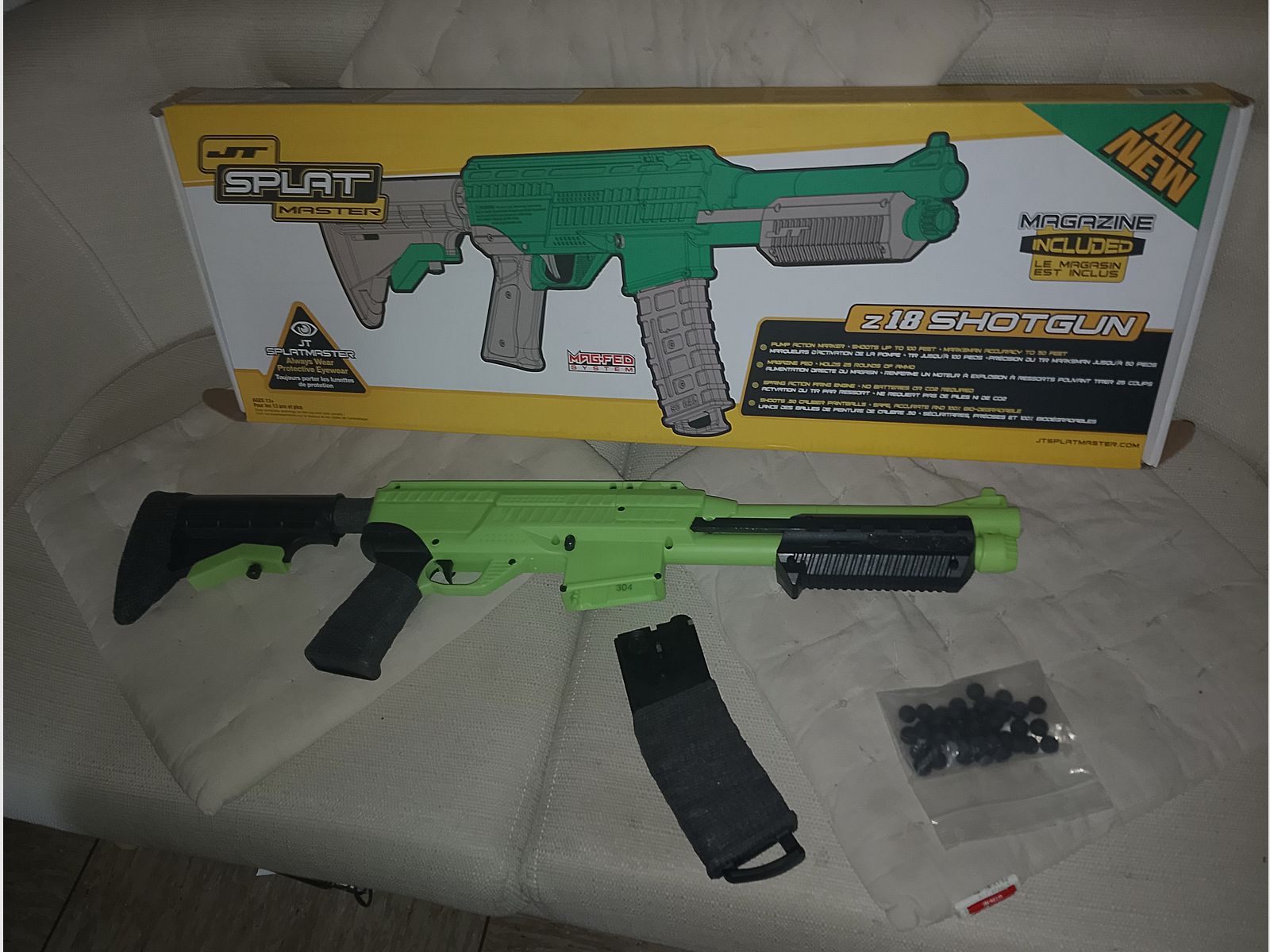 Marqueur à ressort Paintball Calibre .50 Fusil à pompe Enfants Junior Arme Boules en caoutchouc Pistolet