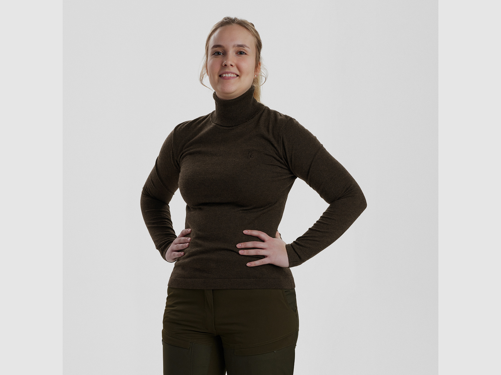 Lady Darlington Rollkragen - Dark Elm – Kleidergröße Damen: 34