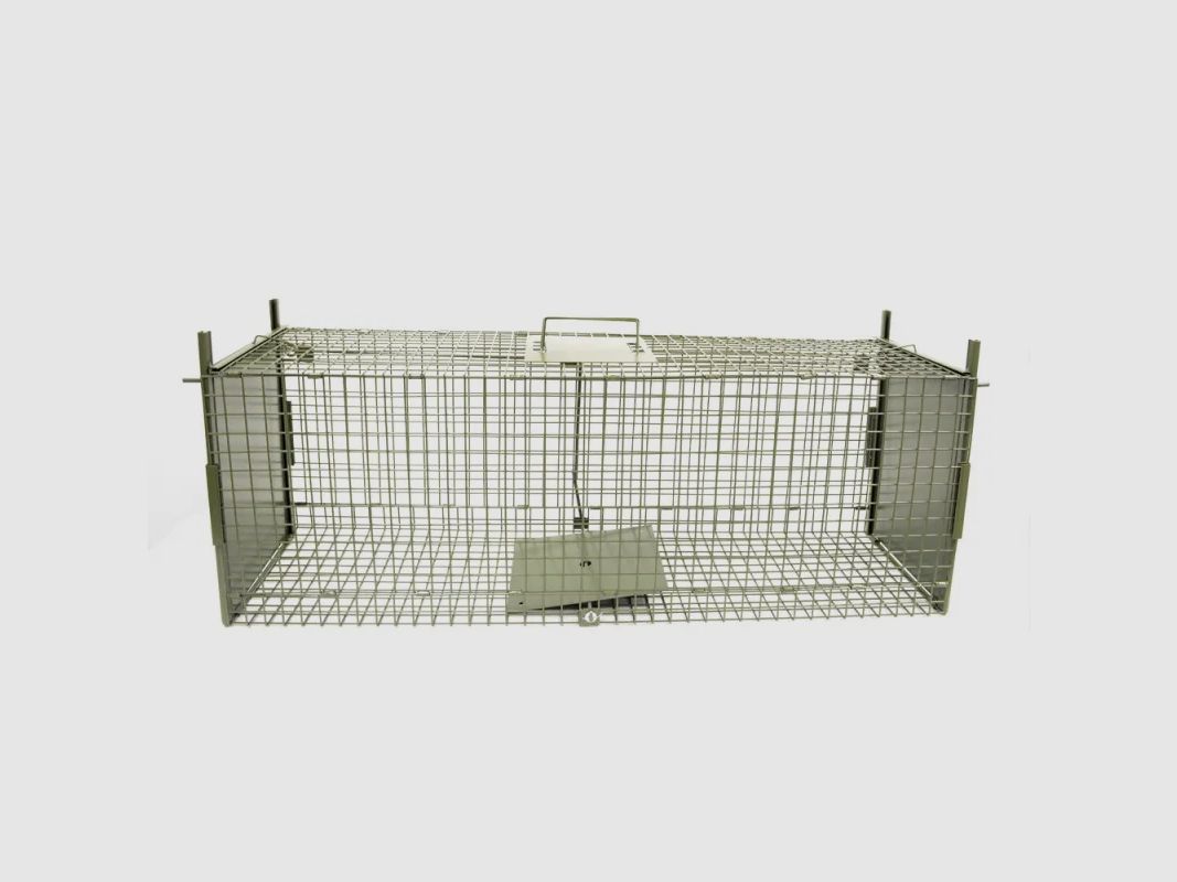 Faltbare Wildbox 2 Eingänge quadratisches Netz 160x60x50cm, Bild 1 von 14
