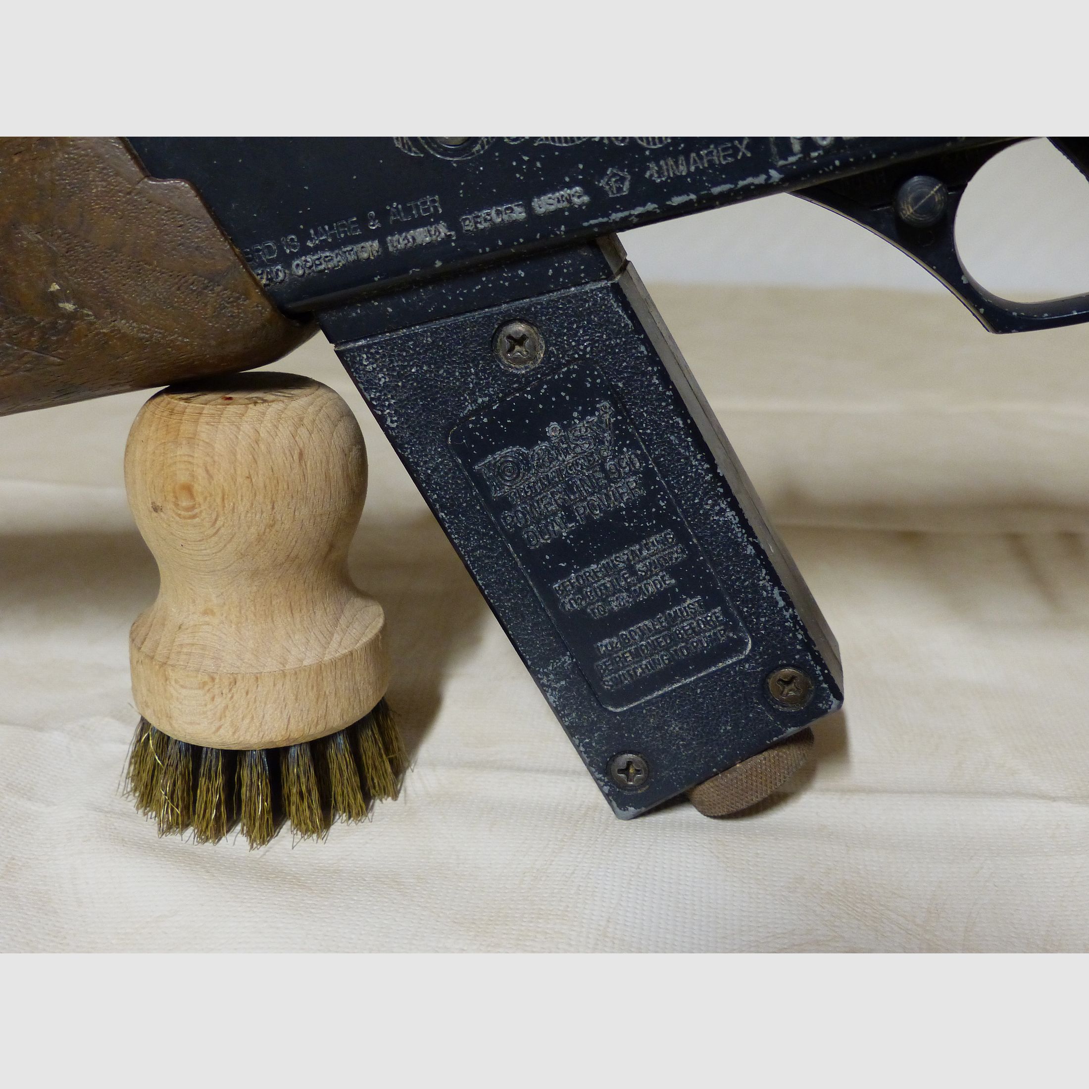 Carabina de aire comprimido Co2 de palanca inferior Daisy Power Line Mod. 990 Cal. 4,5 mm Diabolo y BB Dual Power USA vintage