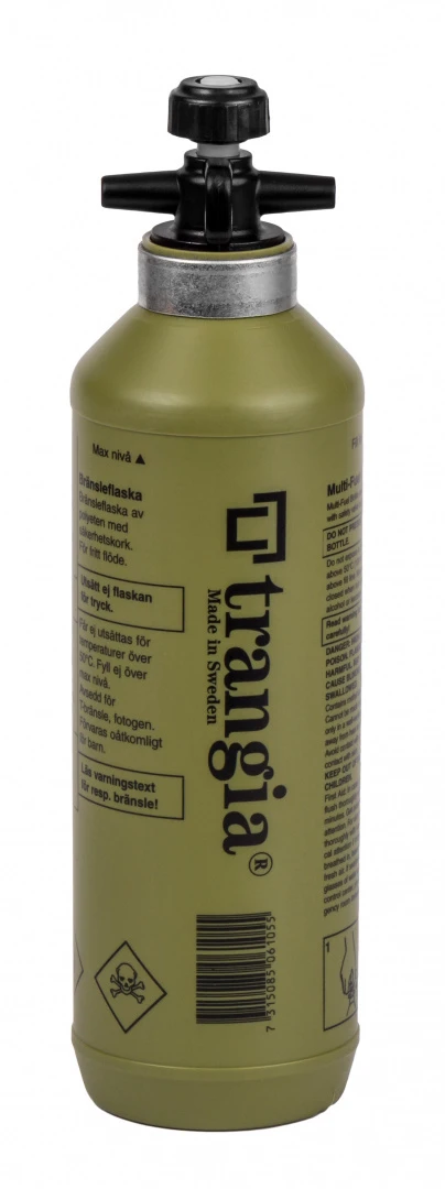 Trangia Plastic Fuel Bottle 0.5 L, green, safe fuel bottle