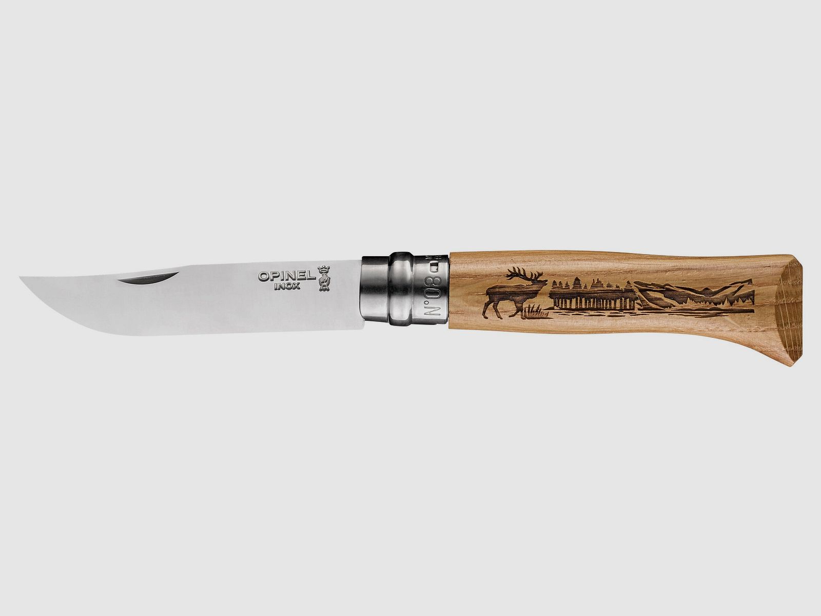 Opinel Messer Nr. 8 Animalia Hirsch