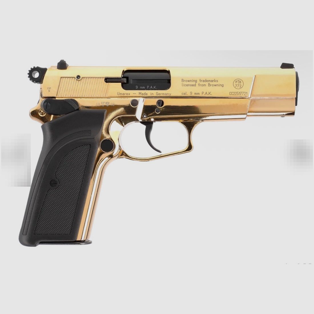 Browning GPDA 9mm P.A.K. plaqué or 24 carats