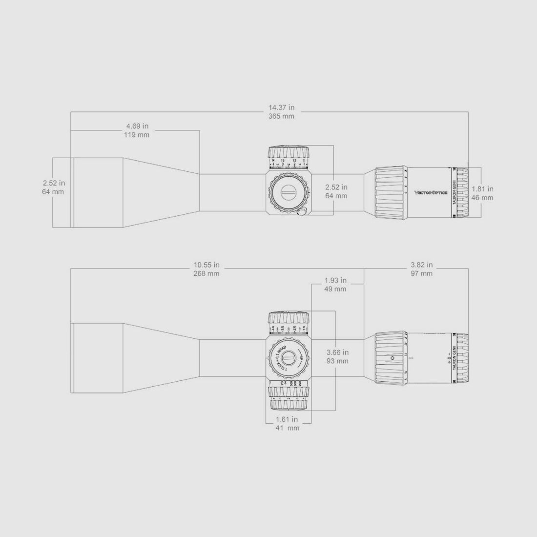 Lunette VECTOR OPTICS TAURON GEN II 5-40X56 ED FFP, image 6 sur 6