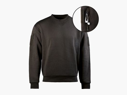 Mil-Tec Mil-Tec Sweatshirt Tactical Sweatshirt Rundhals - Schwarz / 3XL