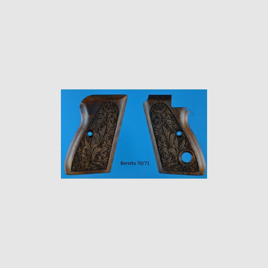 Luxus-Nussbaum-Griffschalen für Pistole Beretta Mod. 70 und 71