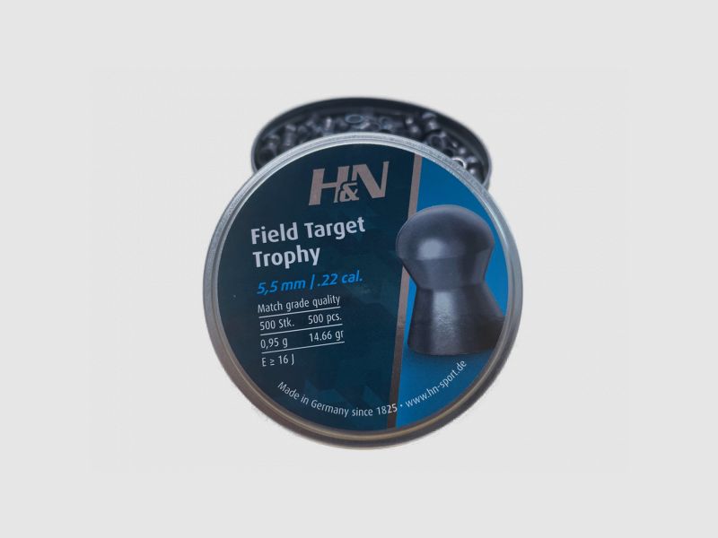 H&N FIELD TARGET TROPHY DIABOLOS 5,5 MM CABEZA REDONDA - 500 PIEZAS