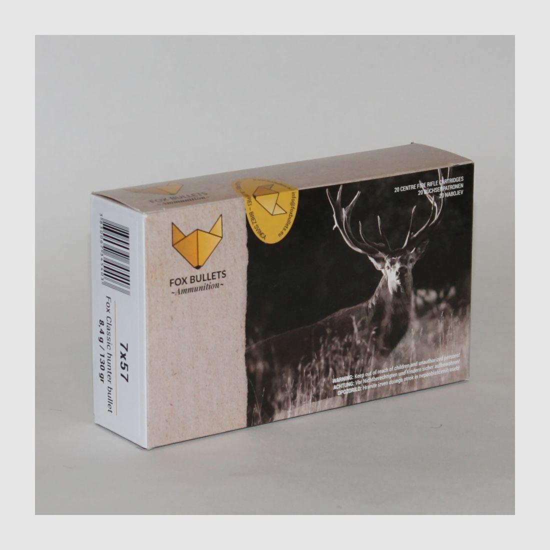 Fox Bullets Classic Hunter 7x57 130GR / 8,4g bleifrei 20 Patronen