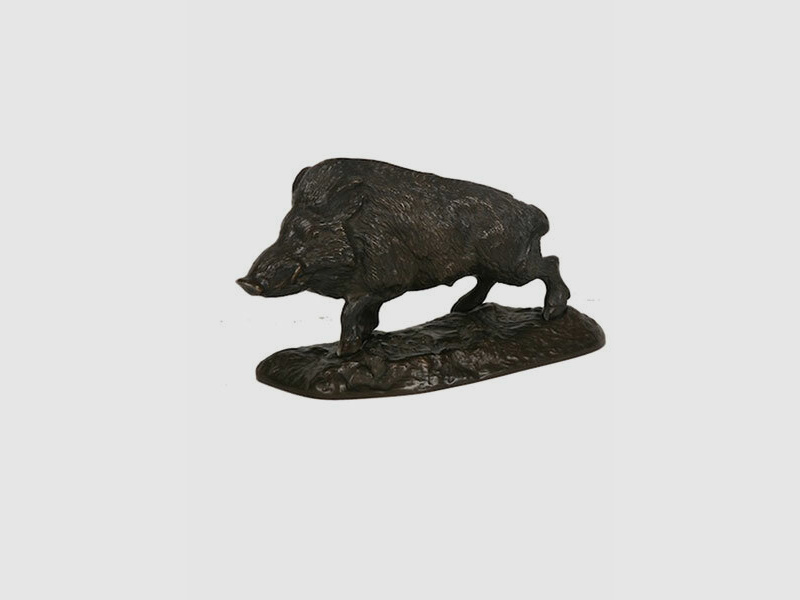 Lovergreen Bronzestatue Motiv einzelnes Wildschwein