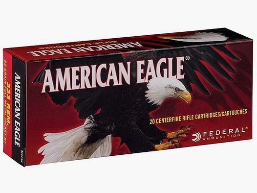 Federal American Eagle .223 Rem. 62GR FMJ BT 20 cartridges