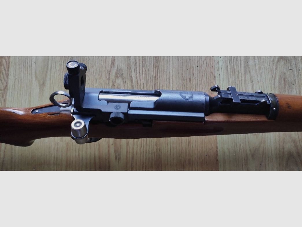 Geradezugrepetierer Ordonnanz Schweiz K31 mit Diopter 7,5x55 Swiss Schmidt Rubin, Bild 3 von 8