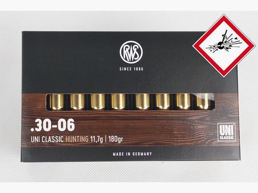 RWS UNI Classic Jagdpatrone Kal. .30-06 180grs