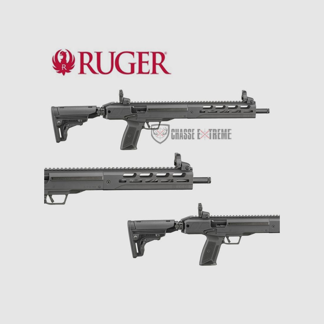 Carabina RUGER Lc 41cm Cal. 5.7X28mm Calcio Pieghevole
