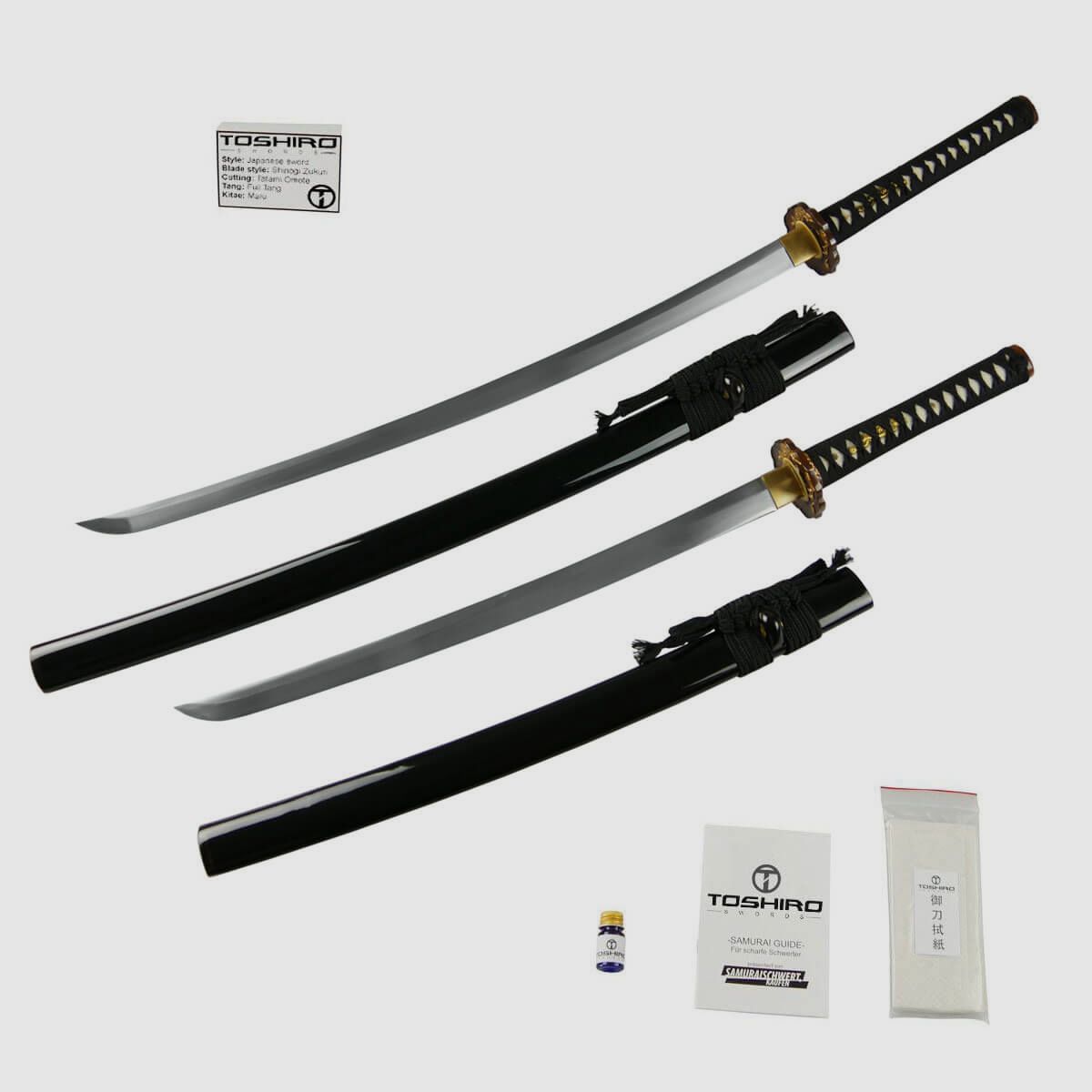 Katana Wakizashi Schwertpaar Daisho Kuro Tatsu