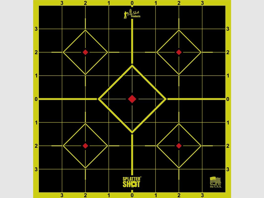 6 Targets Bullseye green reactive 8"