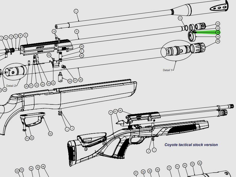 Schraube fĂĽr Laufhaltering von Pressluftgewehr Gamo Coyote, Ersatzteil