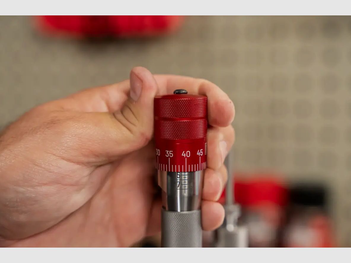 Micrómetro de asientos de proyectiles Hornady Click-Adjust / Tornillo de asiento de proyectiles con ajuste de clic