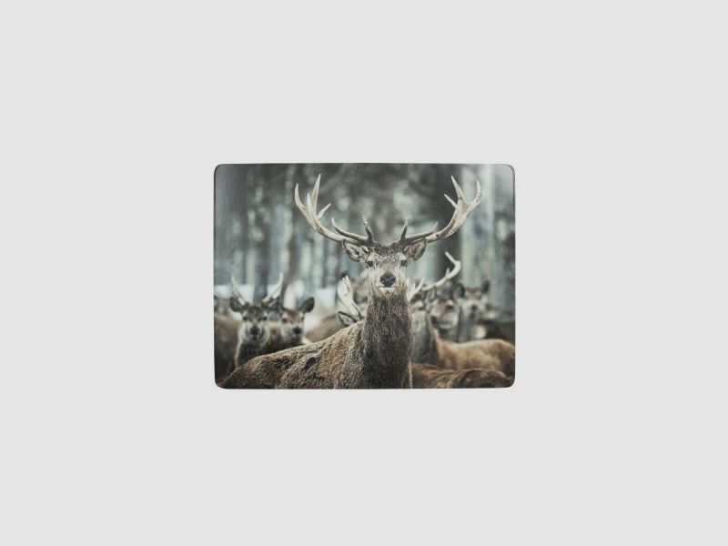 Juego de mesa Lovergreen arte de la mesa motivo cabeza de ciervo x 4