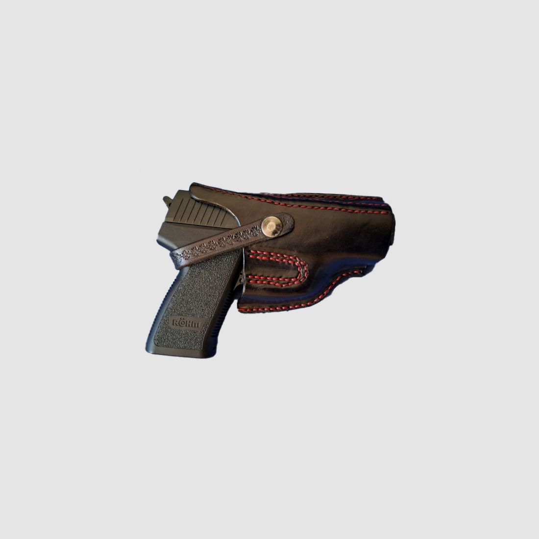 Röhm RG96 pistola a salve brunita (PTB 699) RG 96 come nuova con fondina in pelle!