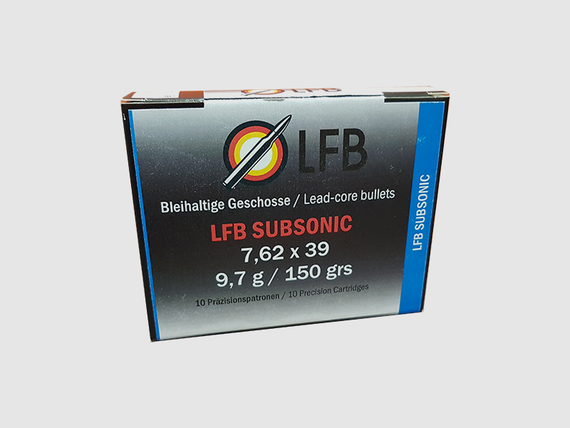 LFB Subsonic 7,62×39 – 9,7g/150grs