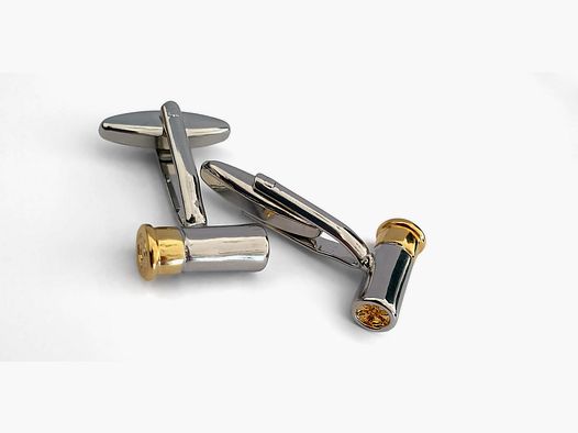 <Cufflinks in shotgun cartridge design>