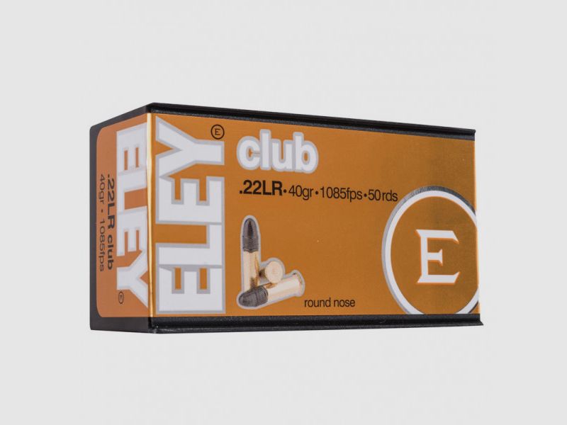 ELEY CLUB KK-PATRONEN - .22LR - 40GRS.- 50 SCHUSS