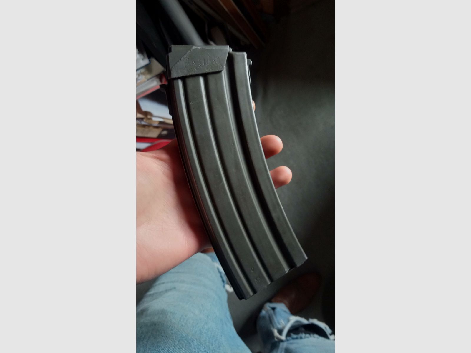 Galil 5.56 AK acciaio decorativo caricatore grigio fosfato (inutilizzabile/disattivato) / si adatta a AKM AK47 quindi anche GSG Cybergun China-Yunker e Gillman Yunker