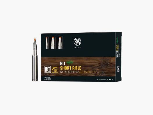 RWS Büchsenpatronen Kaliber .30-06 Spring. HIT Short Rifle 165gr
