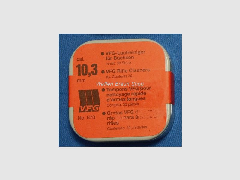 VFG nettoyant de canon pour cartouches, n° 670, 10,3 mm
