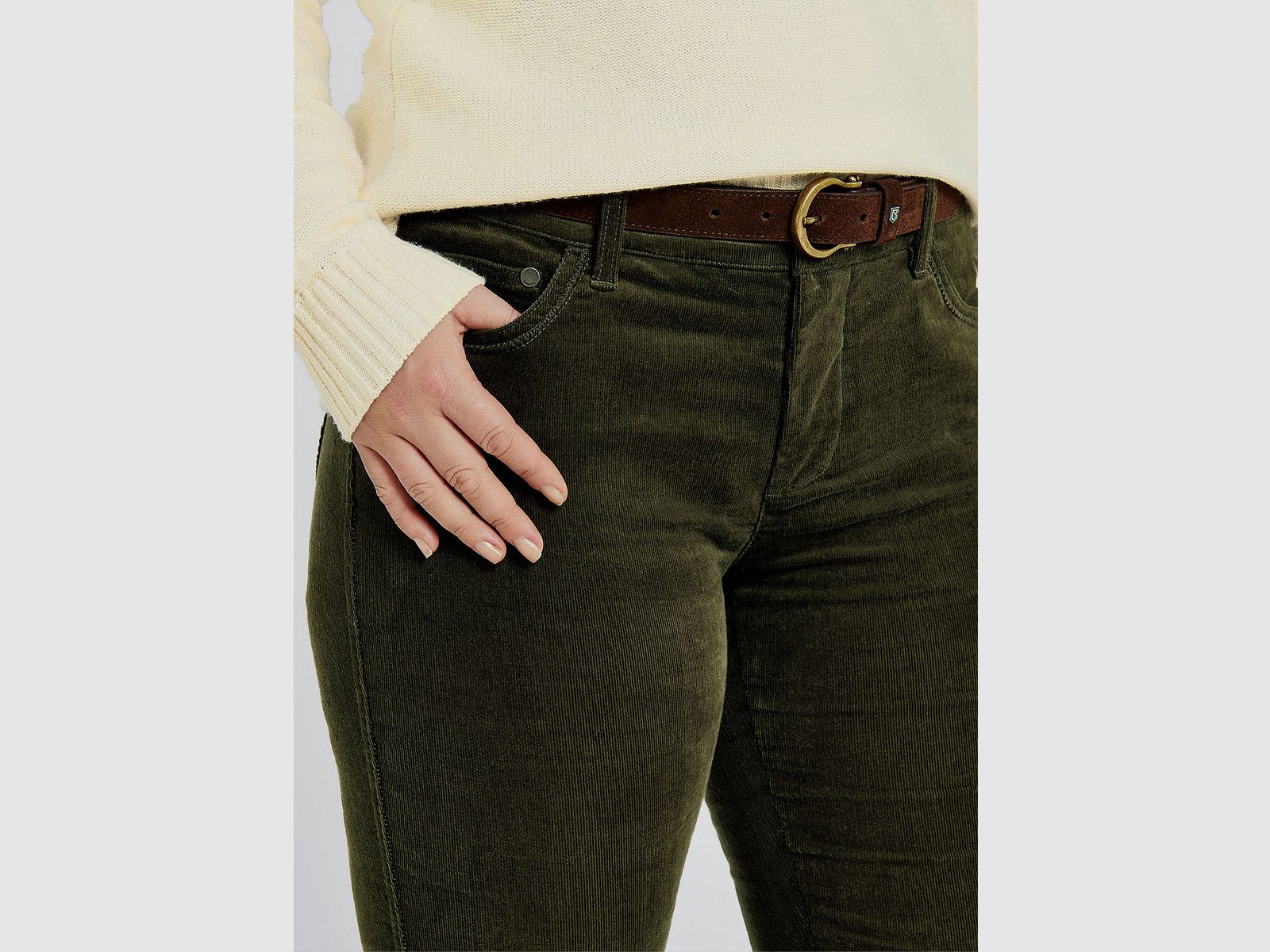 Dubarry of Ireland Pantalon en velours côtelé Honeysuckle Olive
