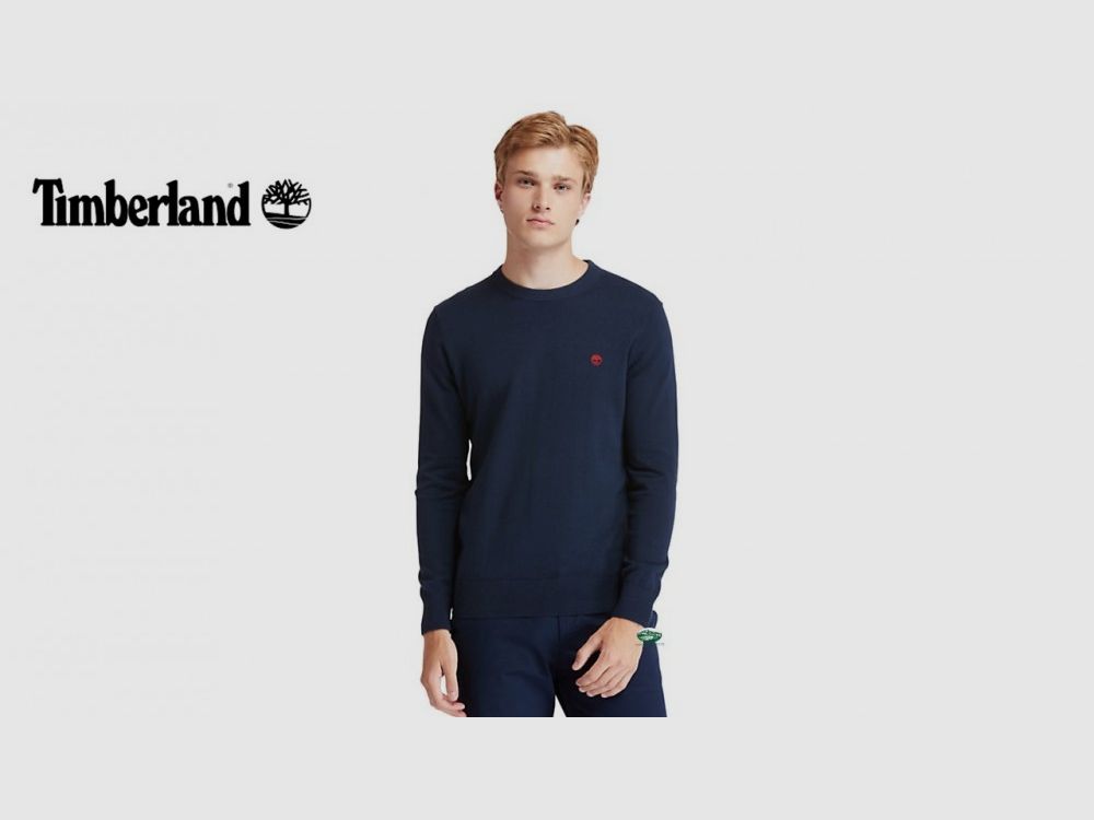 TIMBERLAND Herrenpullover aus Bio-Baumwolle blau