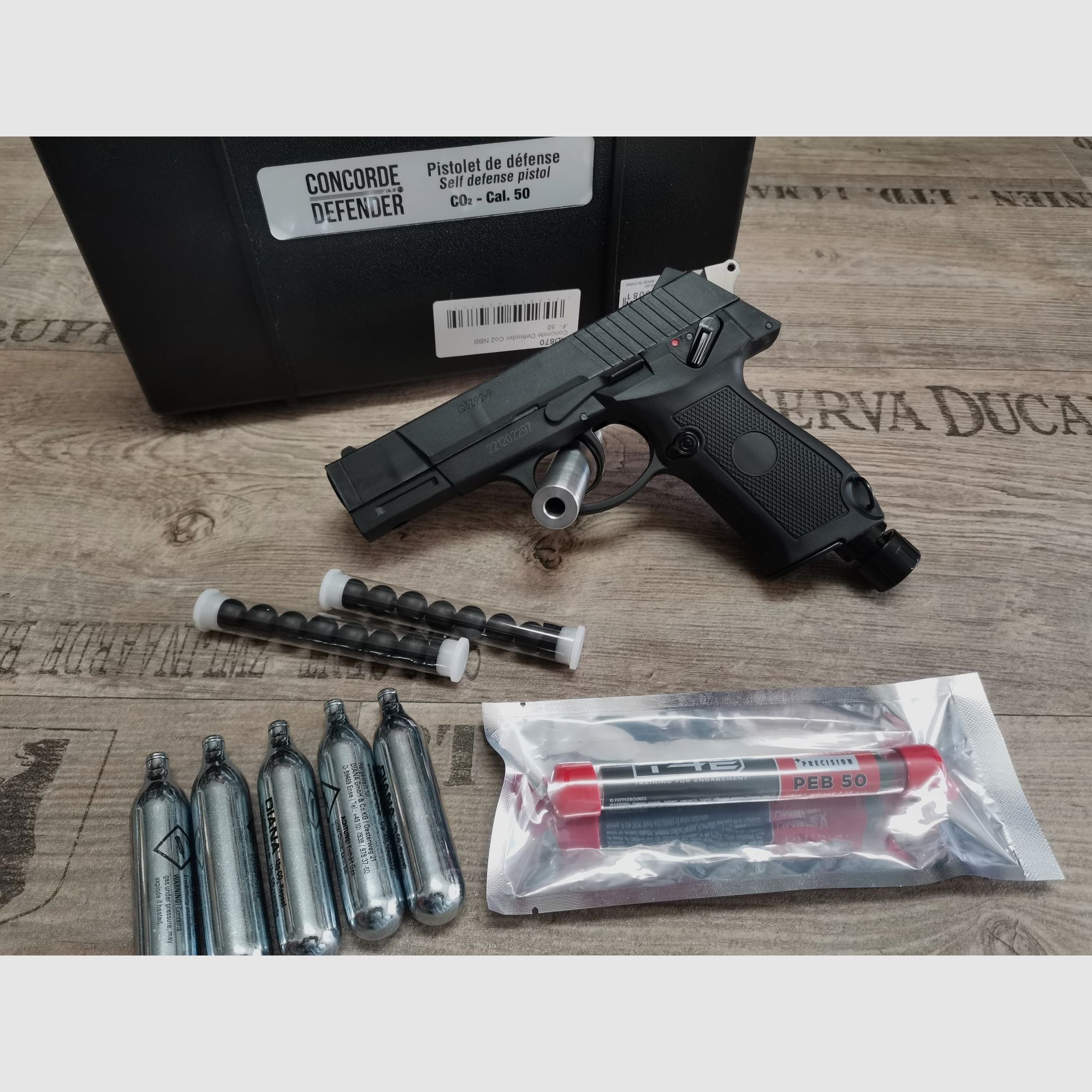 Home Defence Pistole CO2 Markierer Cal. 0.50 Concorde Defender - Defence Training Marker"