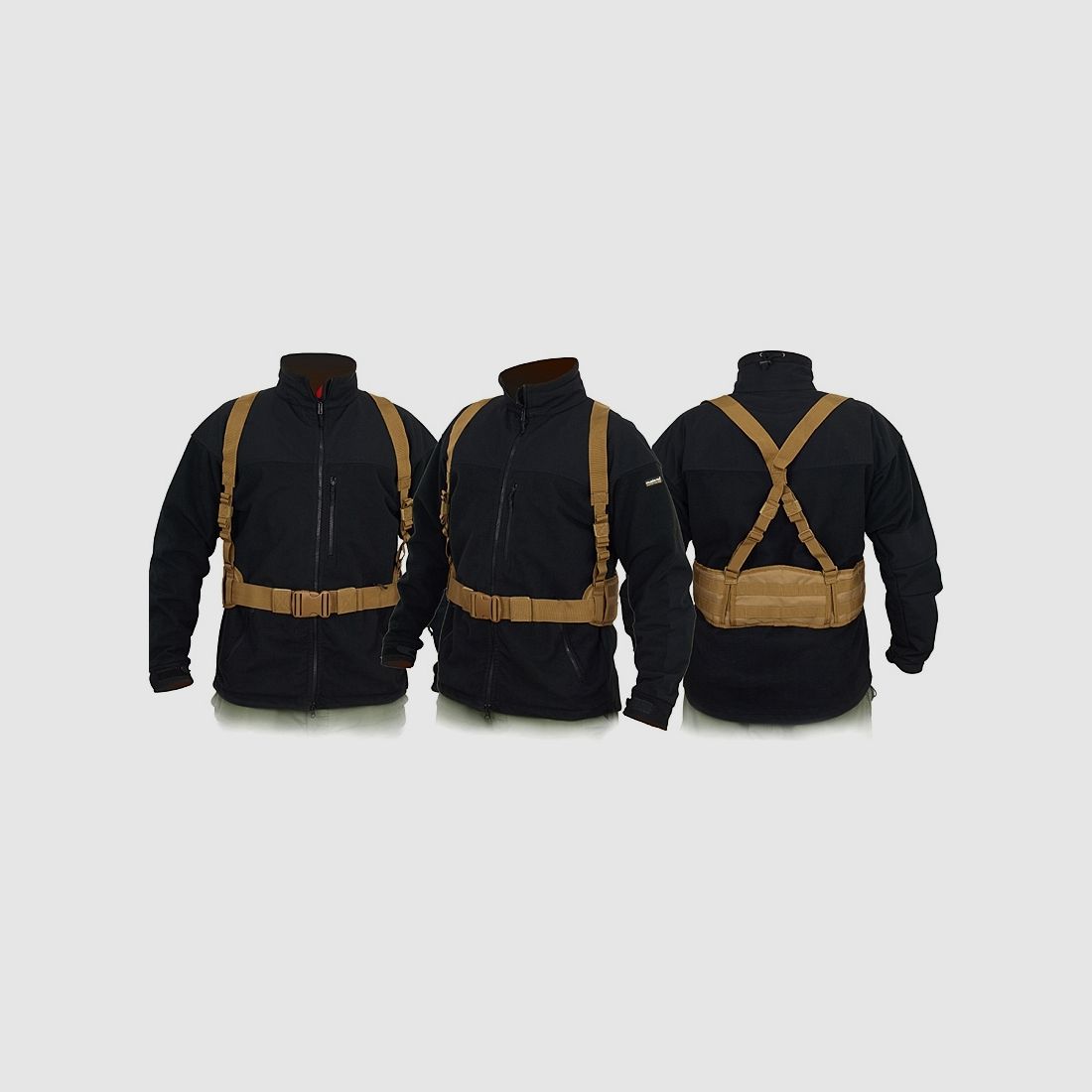 Padded patrol belt with suspenders - coyote [8FIELDS]