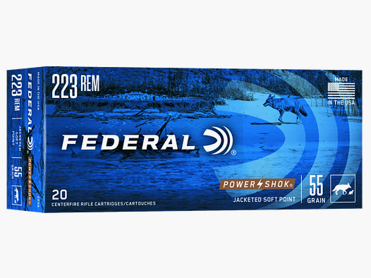 Federal .223 Rem 55gr SP Power Shok