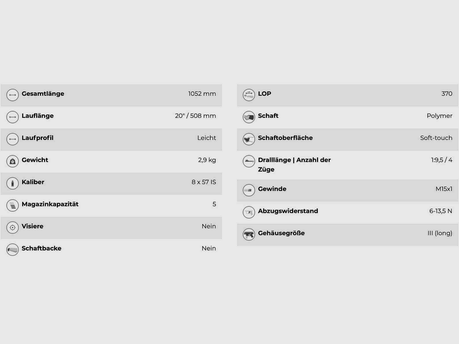 CZ 600 Ergo rifle repetidora 8x57 IS con disparador directo ajustable, culata de duraluminio