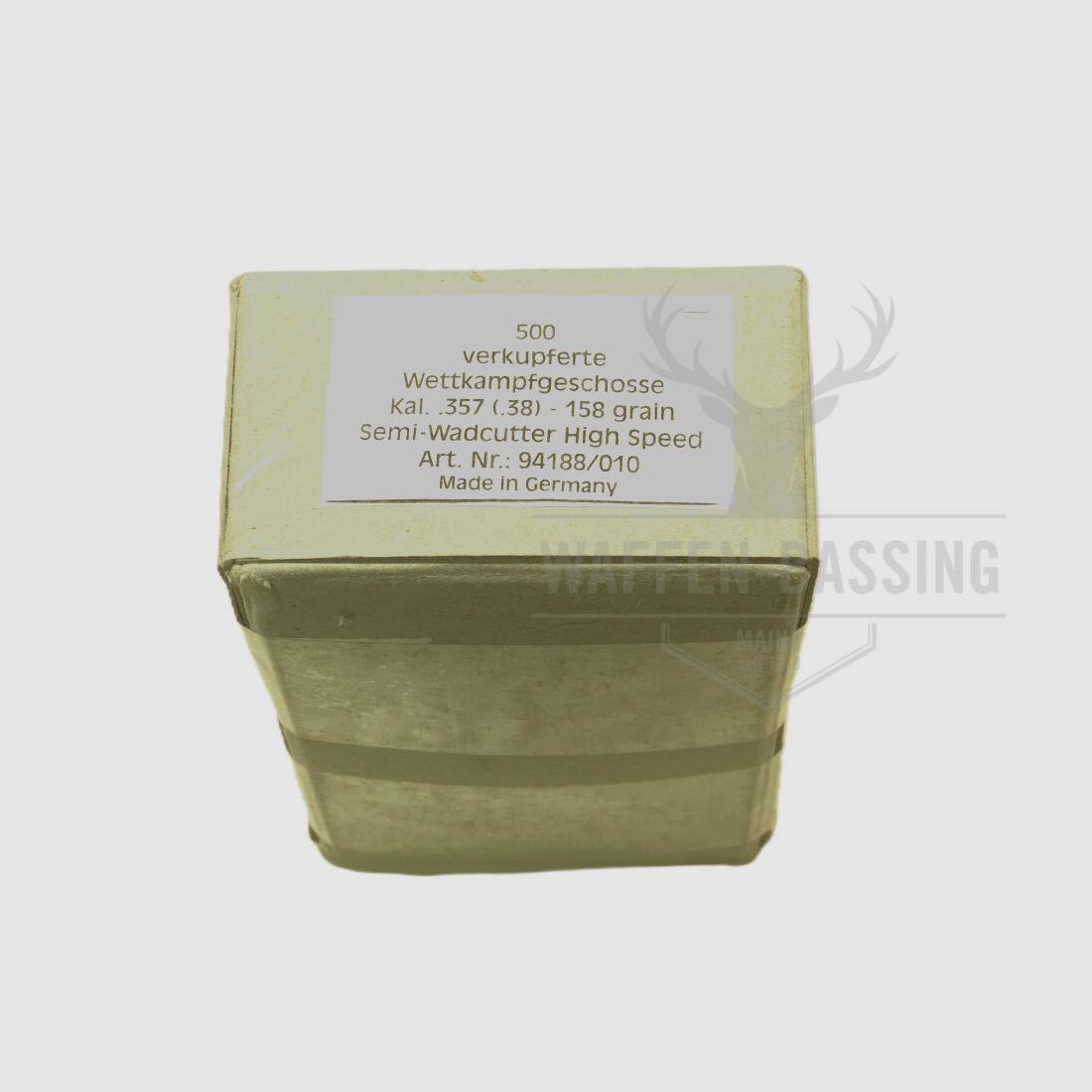 H&N Haendler und Naterman Sport GmbH proiettile da competizione placcato in rame, calibro .357 (.38), 158 gr, semi-wadcutter HS