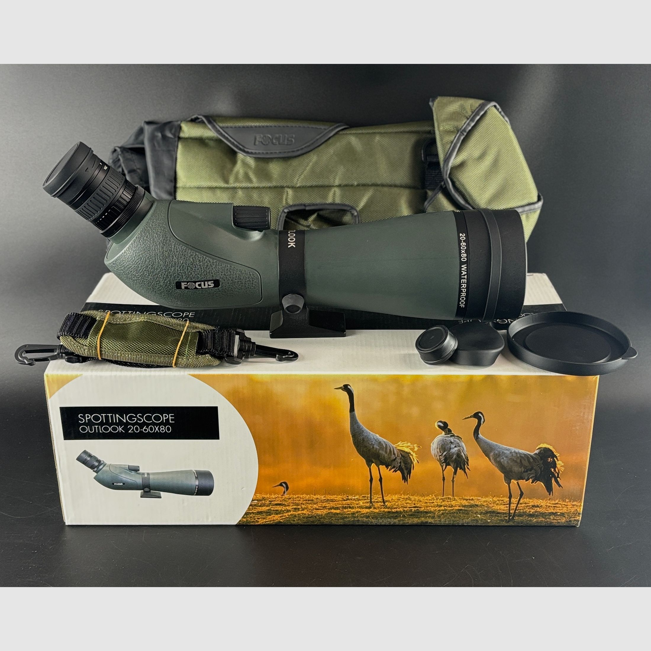 Exhibitor FOCUS Outlook 20-60x80 WP Spotting Scope with Bag 113567-1