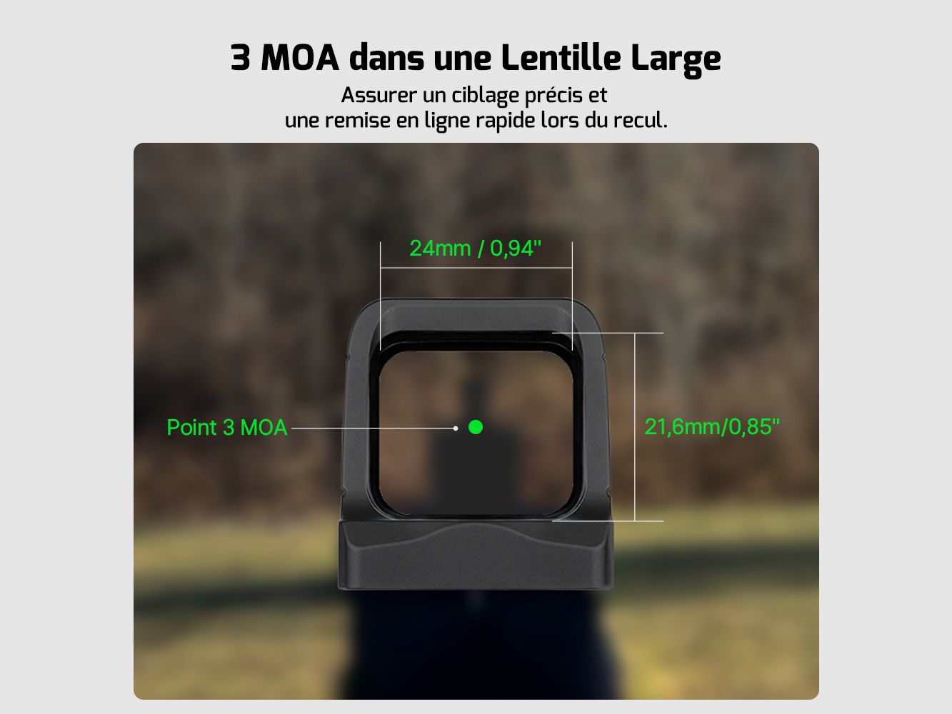 Mirino a punto verde Olight Osight TAN 3Moa ricaricabile, immagine 4 di 13